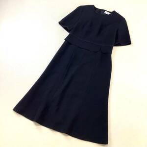  superior article Kumikyoku Kumikyoku black formal . clothes short sleeves One-piece lady's size 2 M ceremonial occasions . examination 