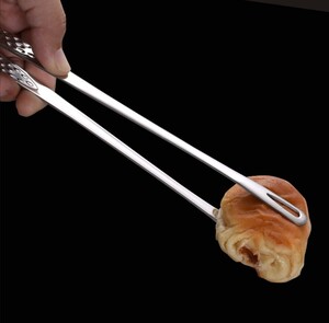 トング 焼肉 バーベキュー 滑り止め ロング 24cm SUS304 シルバー