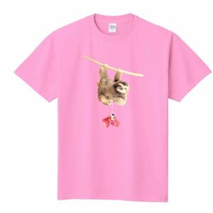 ★【新品・未使用品】可愛いなまけものTシャツ サイズM★ナマケモノ アニマル 動物 レア