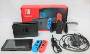 【動作確認・初期化済み】Nintendo Switch ニンテンドー スイッチ／ネオン／HAD-S-KABAA／HAC-001／箱・付属品あり／2204-K0323V(NT)