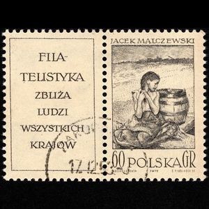 郵便切手 ポーランド POLSKA 「切手収集 60gr」 1962年8月25日 記念切手 使用済 Stamps Jacek Malczewski Philatelie Stamp collecting