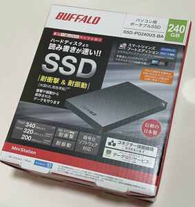 BUFFALO ポータブルSSD 240GB 外付け　 新品未開封