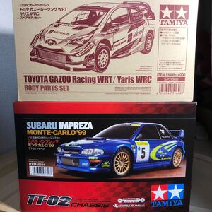 新品未使用 タミヤ 1/10RC スバル インプレッサ モンテカルロ99 組み立てキット& タミヤ ヤリス WRC スペアボディ