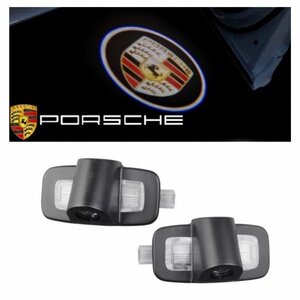 Porsche ポルシェ LED ロゴ プロジェクター ドア カーテシ ランプ 971 パナメーラ 2016～ Panamera スポーツ ツーリズモ マーク エンブレム