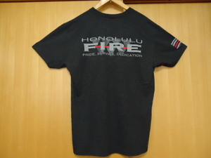  prompt decision Hawaii HFD Honolulu fire fighting . staff T-shirt black * gray . color L