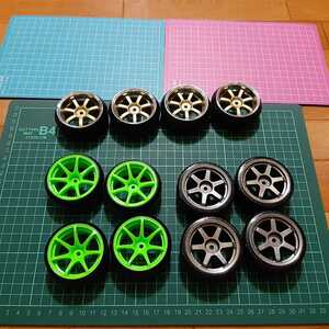 即決《送料無料》 ドリフト タイヤ 付き ホイール ② ラジコン tt01 tt02 タミヤ ドリパケ YD-2 ヨコモ サクラ TA 01 02 03 04 05