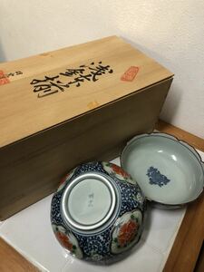 ５個セット　和食器　小鉢　取り鉢　浅めの小鉢　器　椿の柄　木箱入り　小鉢　セット　まとめて