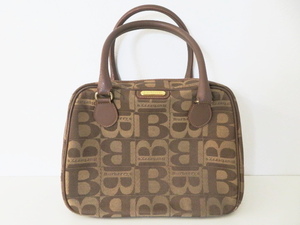 K02 BURBERRY B logo canvas / leather handbag Cha, Burberry, Bag, bag, Handbag