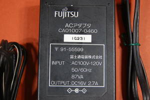 FUJITSU ノートパソコン用電源 CA01007-0460 16V 2.7A 一部動作確認済 現状渡し ジャンク扱いにて　N-122 1G231 
