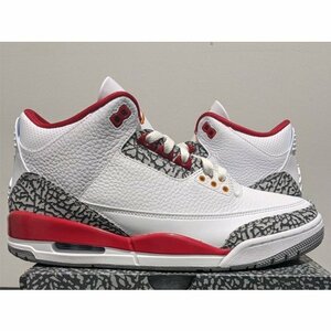 126☆ナイキ エアジョーダン３ AIR JORDAN 3 RETRO CARDINAL WHITE/BRONZE-CARDINAL RED-CEMENT GREY 28.0cm新品 未使用 国内正規品