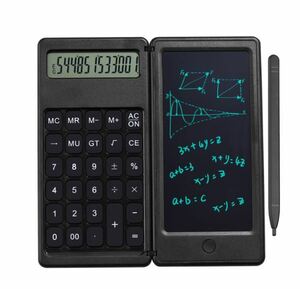  folding type count machine calculator 6 -inch LCD writing handwriting . memory tablet .. pad 12 column pen erasure button lock function 