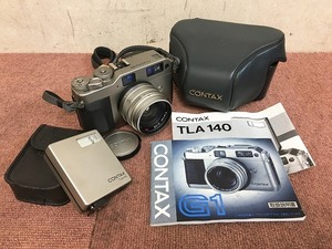 SHD86747大 CONTAX コンタックス G1 カメラ Carl Zeiss Planar 45mm ストロボ TLA140 直接お渡し歓迎