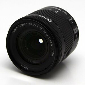 ▲ジャンク品▲Canon/キヤノン　カメラ用レンズ　EF-S 18-55mm 1:4-5.6 IS STM　※レンズキズ有