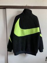 【良品】【リバーシブル】NIKE ナイキ BIG SWOOSH BOA JACKET ボアジャケット AS M NSW VW SWSH FULL ZIP JKT リバーシブルブルゾン BLACK_画像7