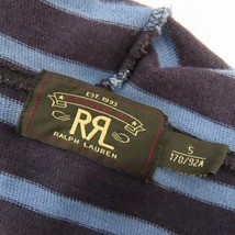 ☆RRL/ダブルアールエル ラルフローレン ボーダー柄 ハーフジップ パーカー/S /060_画像3