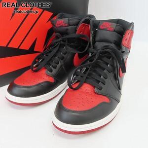 NIKE/ナイキ AIR JORDAN 1 RETRO HIGH OG BRED BANNED エアジョーダン1 ブレッド バーンド 555088-001/28.5 /080