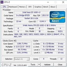 動作確認済み/6コア12スレッド Intel Xeon E5-1650 v2 3.50Gzh～3.90ghz(Core i7-7700の上位)LGA2011 送料無料/消費税無し_画像4