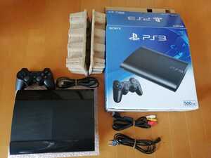 良品　PS3本体 PlayStation3 PS3 チャコールブラック 500GB CECH-4300C プレイステーション3 SONY 動作確認済 最新アップデート済 送料無料