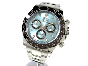 【ロレックス】116506 デイトナ アイスブルー メンズ 自動巻 時計 PT950 2014年製 G付 正規品 プラチナ　R1