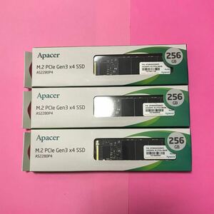 ○Apacer M.2 PCle Gen3×4 SSD 256GB 新品未使用　３個セット