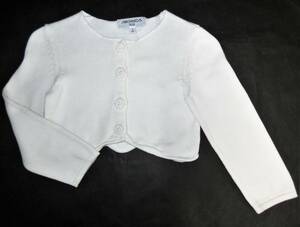  Simonetta *ma mail treat * cotton cardigan 4 -years old 107 white color *USED