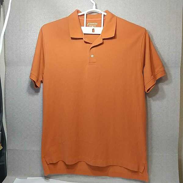 zcl-04♪US古着ST JOHN'S BAY セントジョーンズベイ 半袖ポロシャツ メンズ US-Lサイズ オレンジ