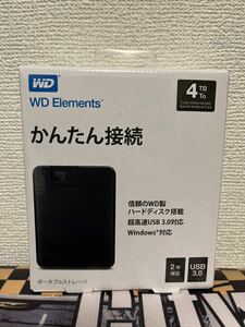 【送料無料】 新品★WD ポータブルHDD 4TB USB3.0 ブラック WD Elements Portable 外付けハードディスク、Western Digital