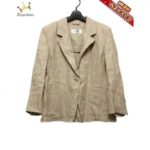 マックスマーラ Max Mara サイズ46 L - ベージュ レディース 七分袖/麻/春/秋 ジャケット