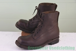 R666* Vintage army boots 1971 year made is good taste tea Brown men's 43 26.5.