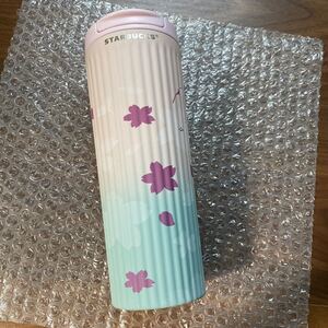 スタバ SAKURA 2021 スターバックス サクラステンレスタンブラー プリーツ 473ml 未使用 Starbucks