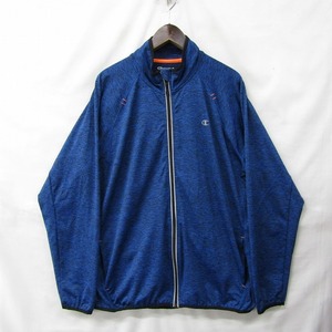 Champion ビッグ サイズ XXL フルジップ ジャケット トレーニング ウェア ジャージ ストレッチ 青 チャンピオン 古着 ビンテージ 2M1198