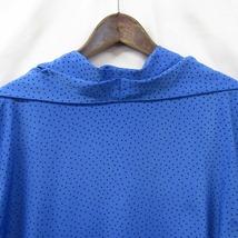 90s 00s Vintage サイズ 14 Natations デザイン シャツ ブラウス 長袖 薄手 ドット 水玉柄 総柄 ブルー 古着 ビンテージ 2M1901_画像5
