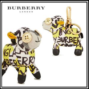 Burberry Burberry cotton tsu il & leather key holder key chain 