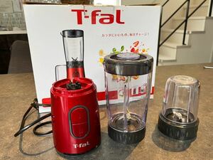 「美品」　T-fal BL1325JP ティファール ミキサー ミックス & ドリンク ルビーレッド 離乳食　ブレンド　ジューサー