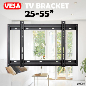 汎用 液晶テレビ 壁掛け金具【WM-002】VESA規格 25型 ～ 55型 対応 壁掛ブラケット 薄型　