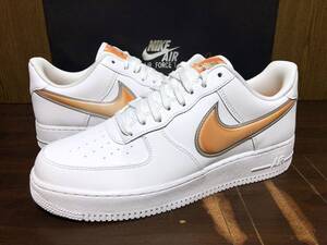 19年製 NIKE AIR FORCE 1 LV8 3 ナイキ エアフォース エレベイト AF1 SWOOSH ホログラム 【AO2441-102】ホワイト オレンジピール 白 US9.5