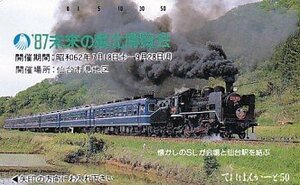 *SL steam locomotiv 87 future. Tohoku . viewing . telephone card 