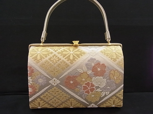 花美人着物■和装小物 和装バッグ 花菱 金糸 逸品 aaa1855