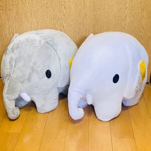 ゲームセンター限定 プライズ ブルーナアニマル 特大サイズ ぬいぐるみ ゾウ 2種セット