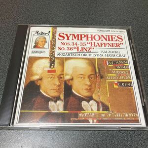 モーツァルト：交響曲第34、35、36番 ハンス・グラーフ 中古CD 帯