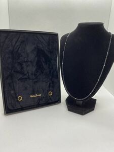 『中古品』ブラックダイヤモンド 30.01ct K18WG 総重量8.38g 箱付き ネックレス