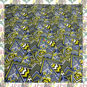 【SALE/270cm x 110cm/3ヤード】アフリカンプリント生地 barg-g15 アフリカ布 アフリカ生地 ゴールドプリント アンカラ キテンゲ パーニュ