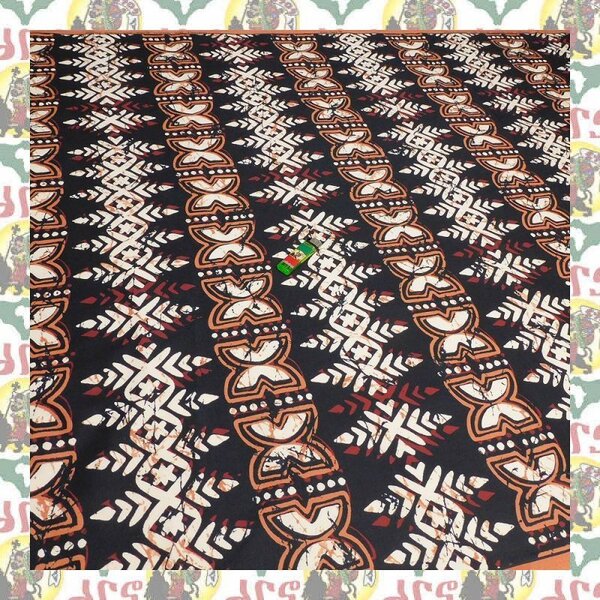 【SALE/90cm x 110cm/1ヤード】アフリカンプリント生地 barg-f32 アフリカ布 アフリカ生地 ゴールドプリント アンカラ キテンゲ パーニュ