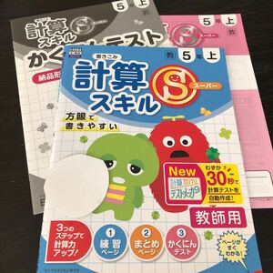 タ51 計算スーパースキル 5年 解答 教師用 学習 問題集 ドリル 小学 テキスト テスト 文章問題 家庭学習 国語 算数 勉強 計算 答え Sスキル