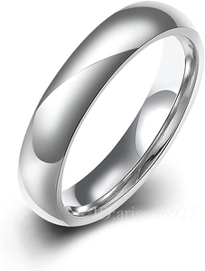 I857★ハワイアン レディース リング メンズ 婚約 結婚 指輪 チタン 4mm