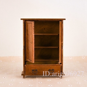 G960* unused Doub 18k 1:12 doll house furniture toy wooden miniature retro cabinet Kawai i doll .. Play toy woman. 