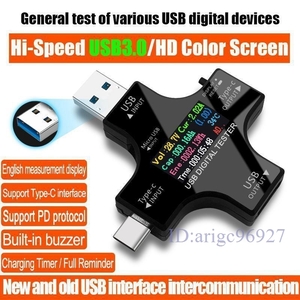 O151★新品Usb 3.0 タイプc usbテスターdcデジタル電圧計amperimetor電圧電流計電流計検出器電源銀行充電