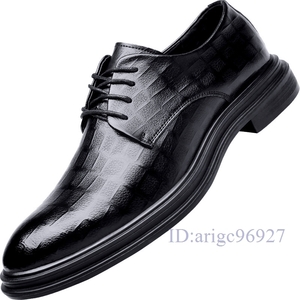 F504★ビジネスシューズ 革靴 ドライビング 紳士靴 通勤 イギリス風 フォーマル 結婚式 黑 25cm