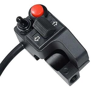 12V 22ｍｍハンドルバーオートバイ用 スイッチ ウィンカー クラクション ヘッドライト 押しボタンスイッチ 0.5mmの難燃性ワイヤー