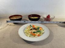 食品サンプル 野菜炒め 味噌汁 スープ いちご サンプル まとめ セット フルーツ 野菜 ディスプレイ 什器 お皿 汁物 炒め物 厨房 店舗 機器_画像6